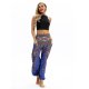 Women's Yoga Boho Comfort Plus Size Loose Gym Yoga Pants Bloomers Pants Pattern Full Length Print High Waist Blue Red